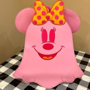 Pastel Ghost Minnie Mouse loungefly mini backpack NWT